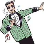 摇滚歌手激情表演瞬间
