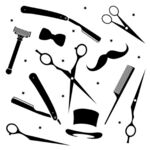 复古理发工具集合