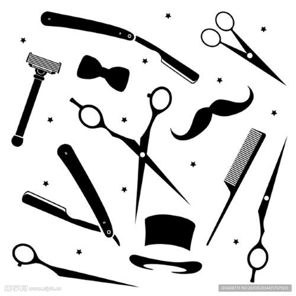 复古理发工具集合