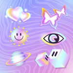 梦幻炫彩卡通元素集合