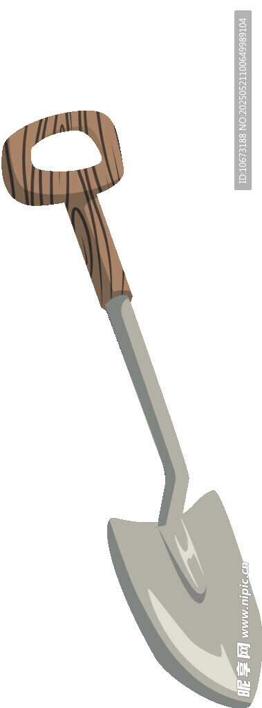 木柄铁铲工具图