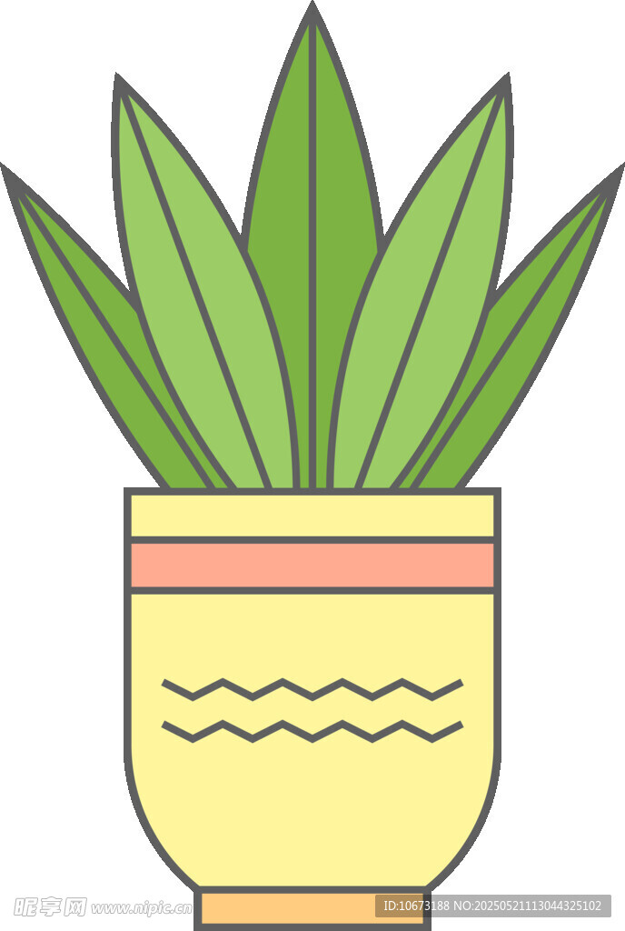 盆栽绿植插画