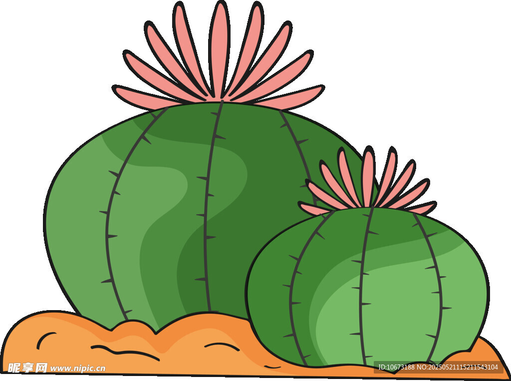 可爱卡通仙人掌插画