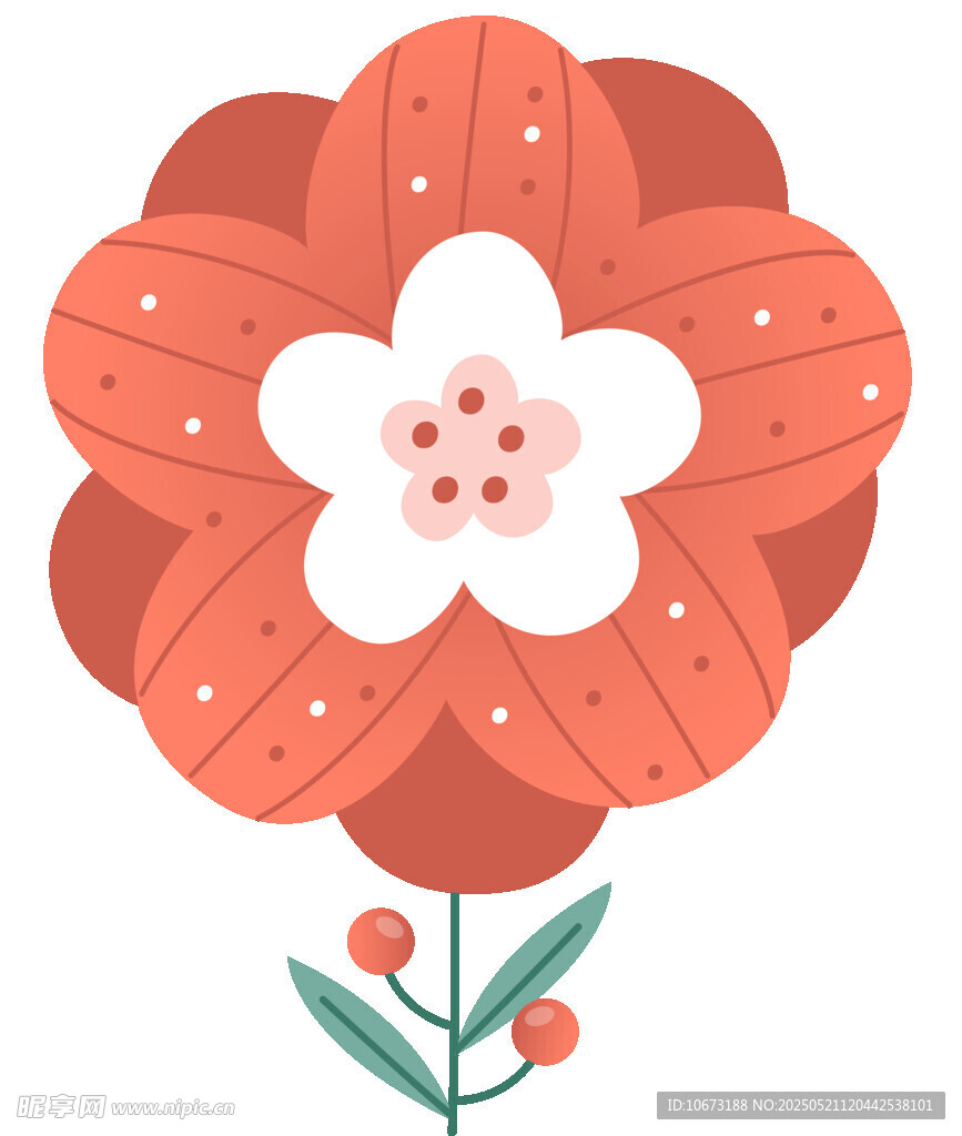 可爱手绘花朵插画