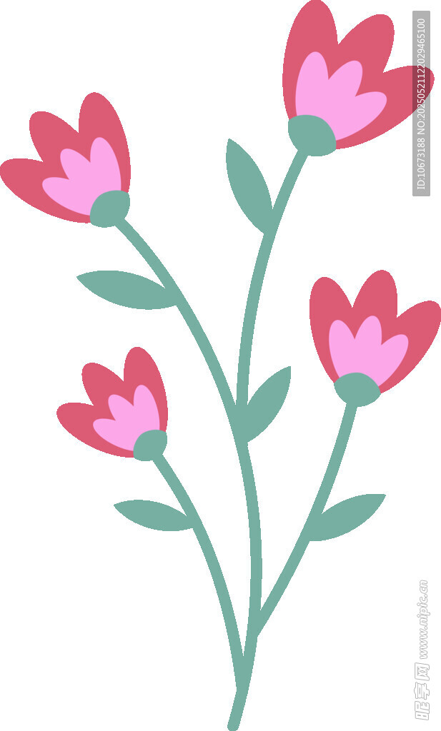粉色花朵插画