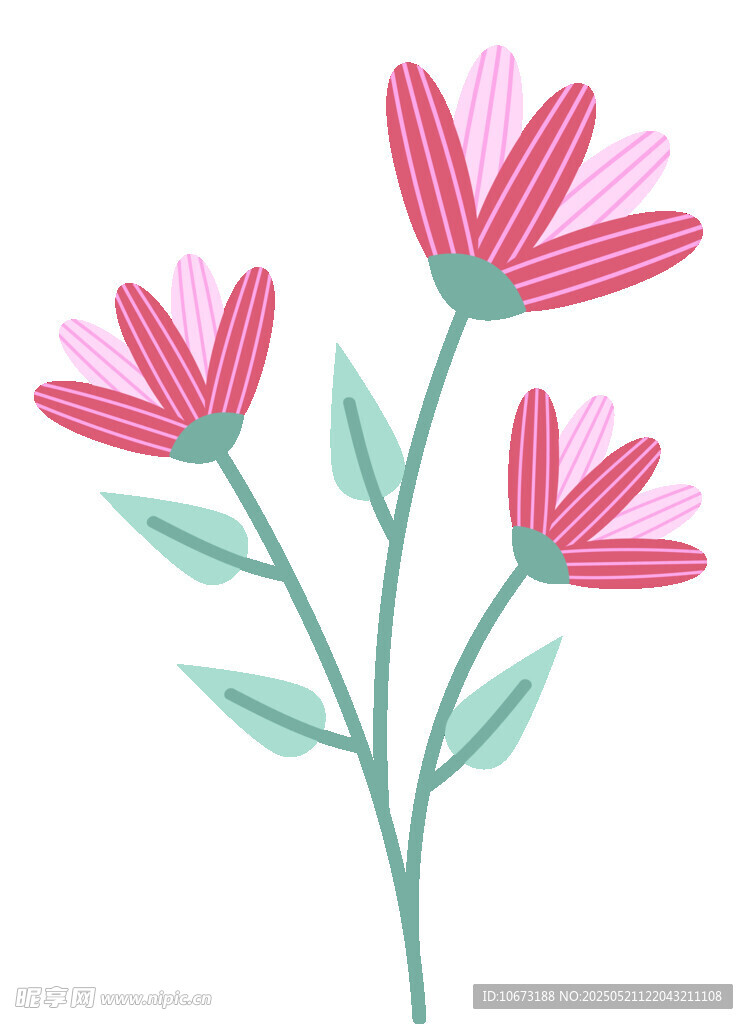 粉色花朵插画