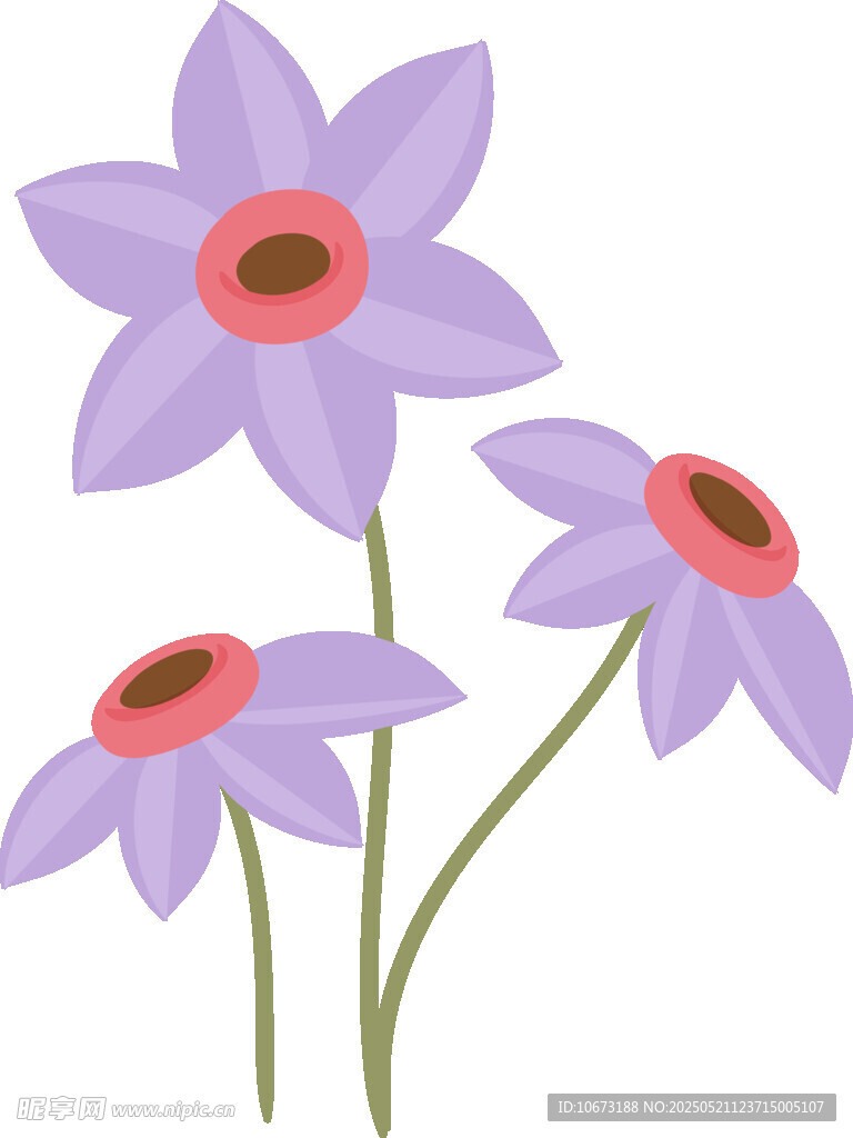 紫色小花插画