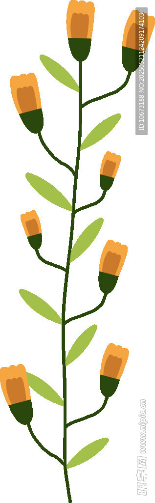 黄色小花绿植装饰摆件