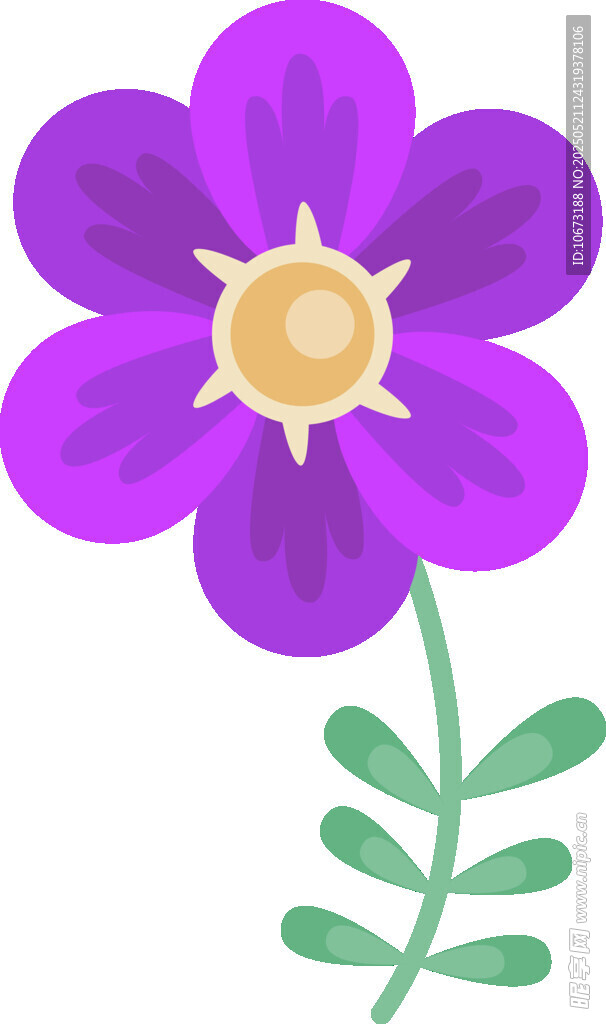 紫色花朵插画