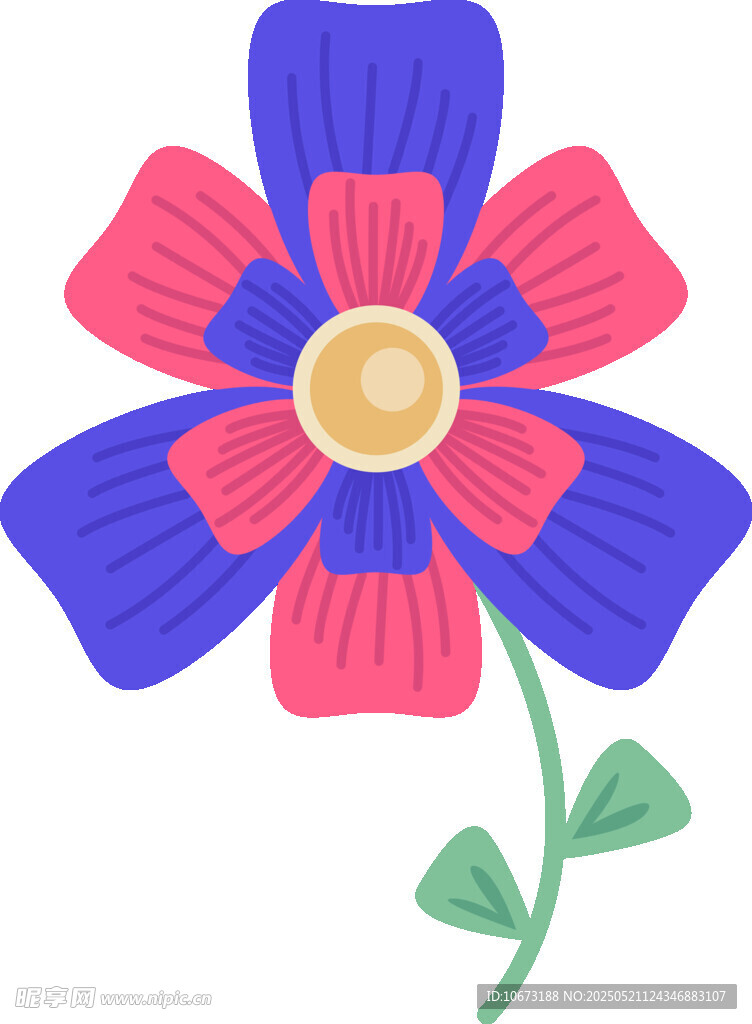 多彩花朵插画