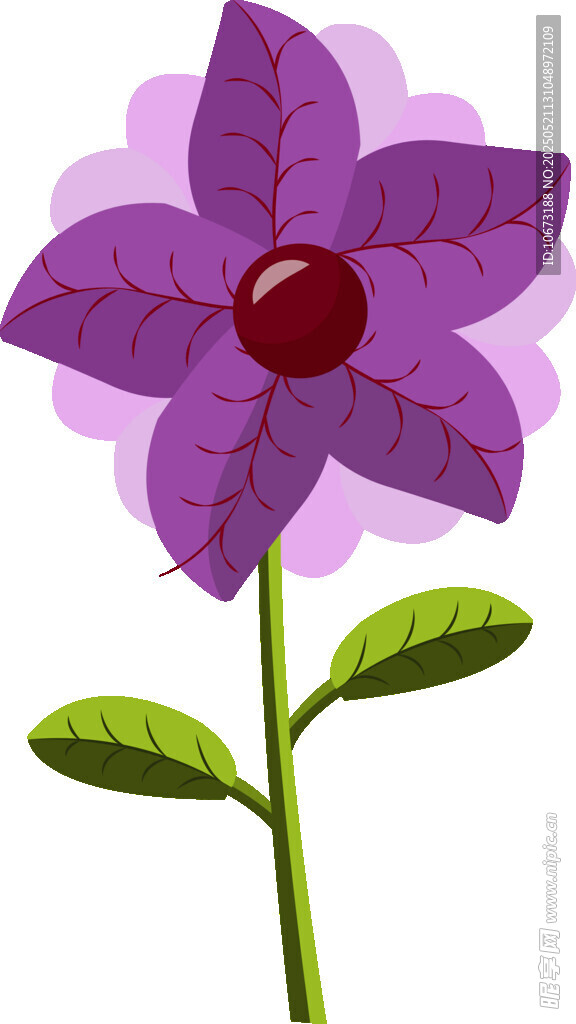 紫色花朵插画