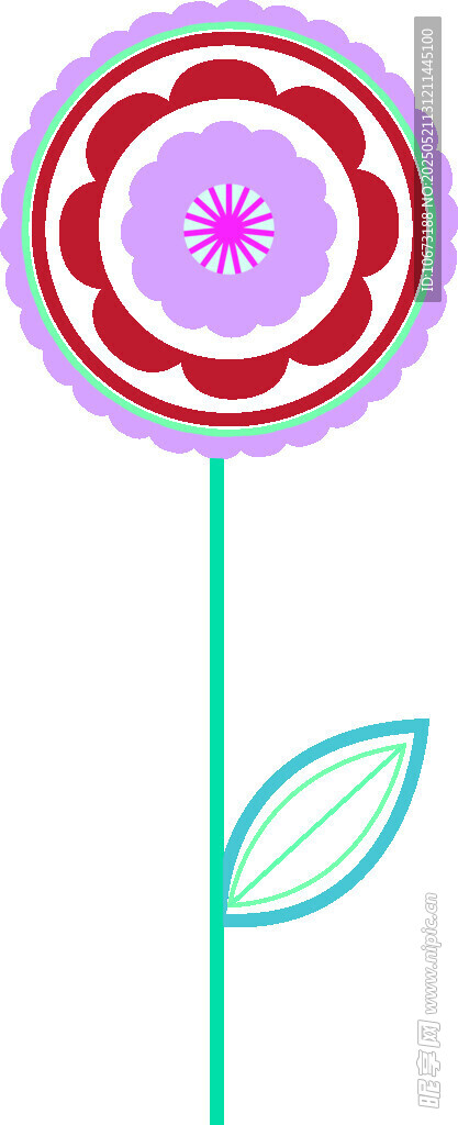 简约花朵插画图案设计