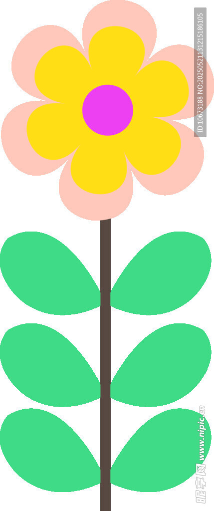 可爱手绘花朵插画