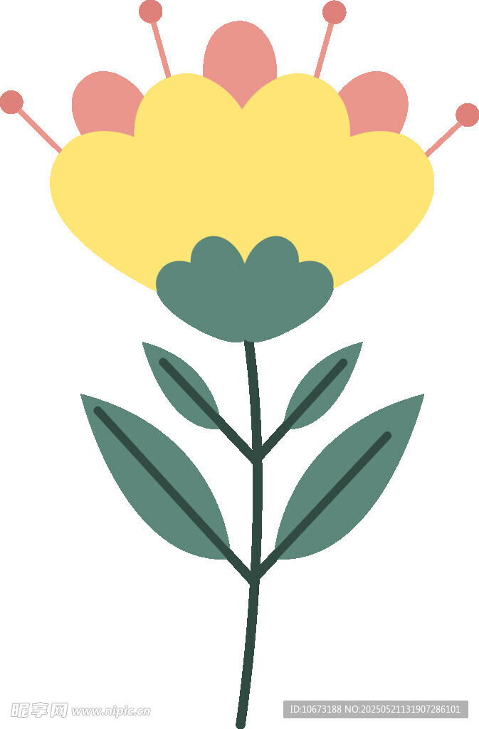 可爱花朵插画