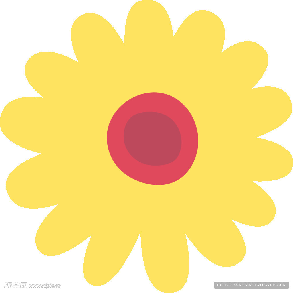 黄色雏菊花朵图标