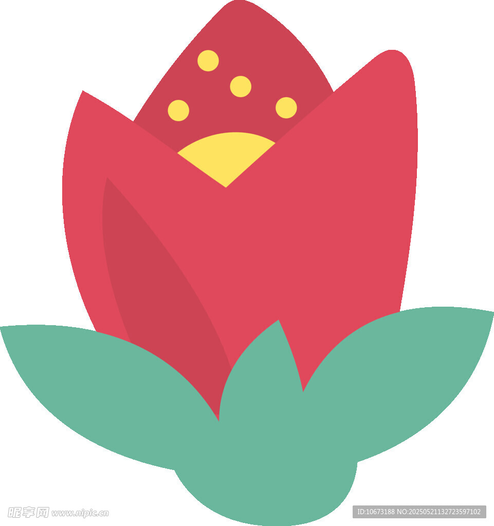 红色莲花图标