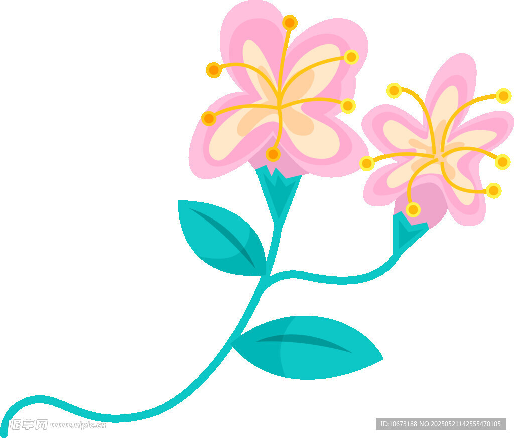 粉色花朵插画