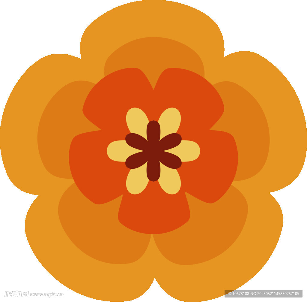 橙色花朵图标