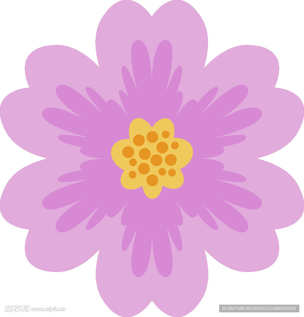紫色花朵插画