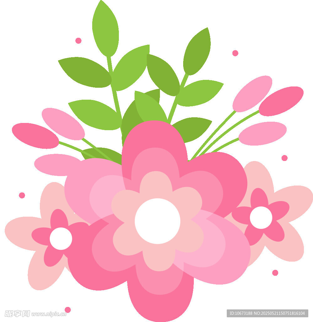 粉色花卉插画