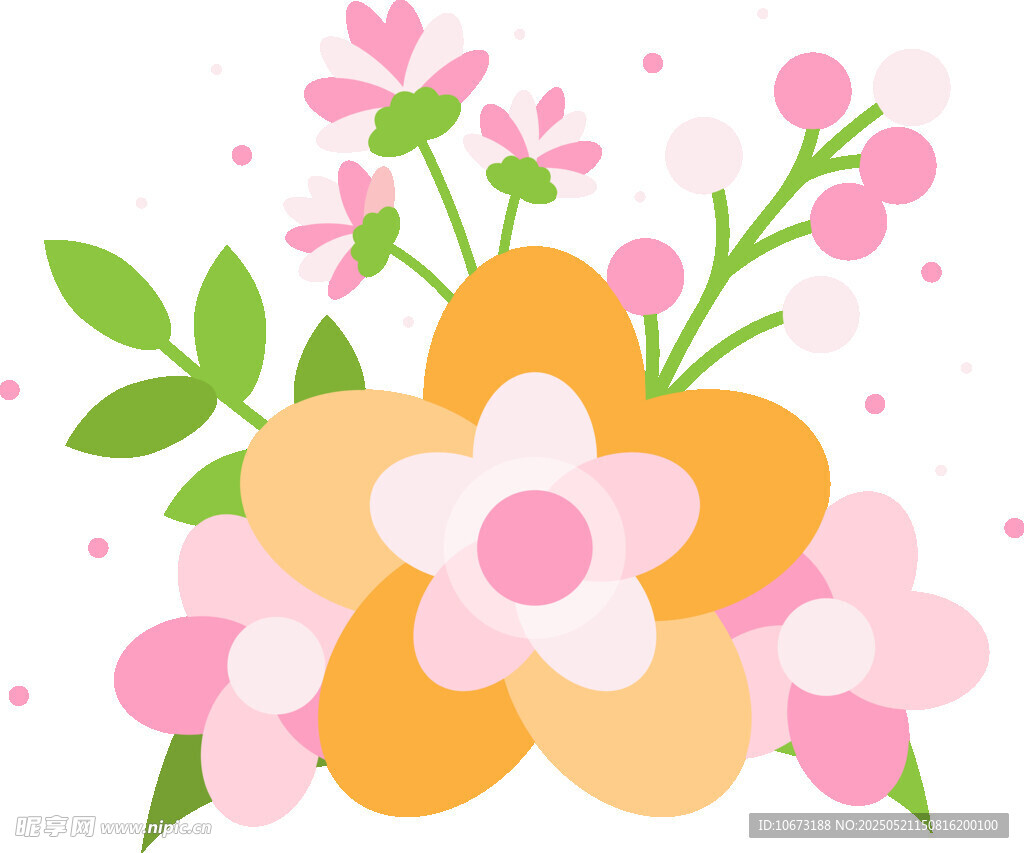 缤纷花卉插画