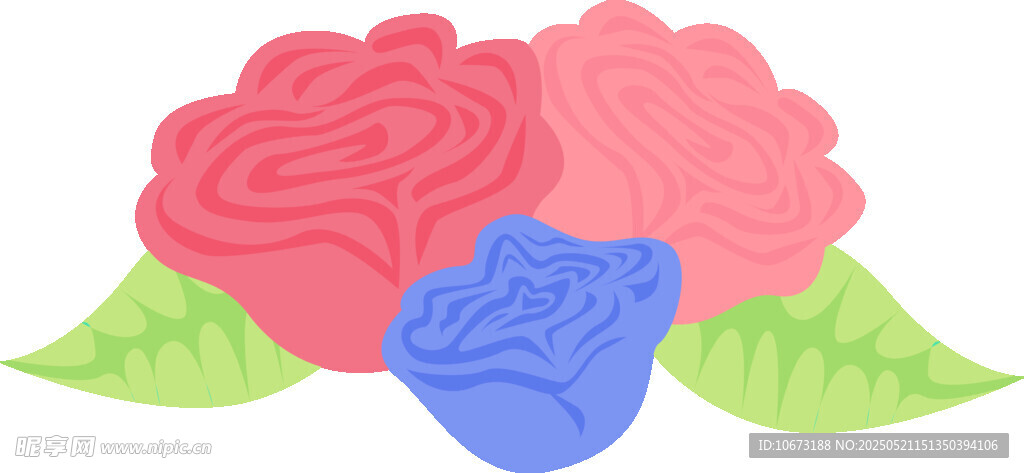 多彩花朵插画