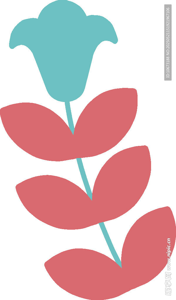 简约花朵插画图案设计