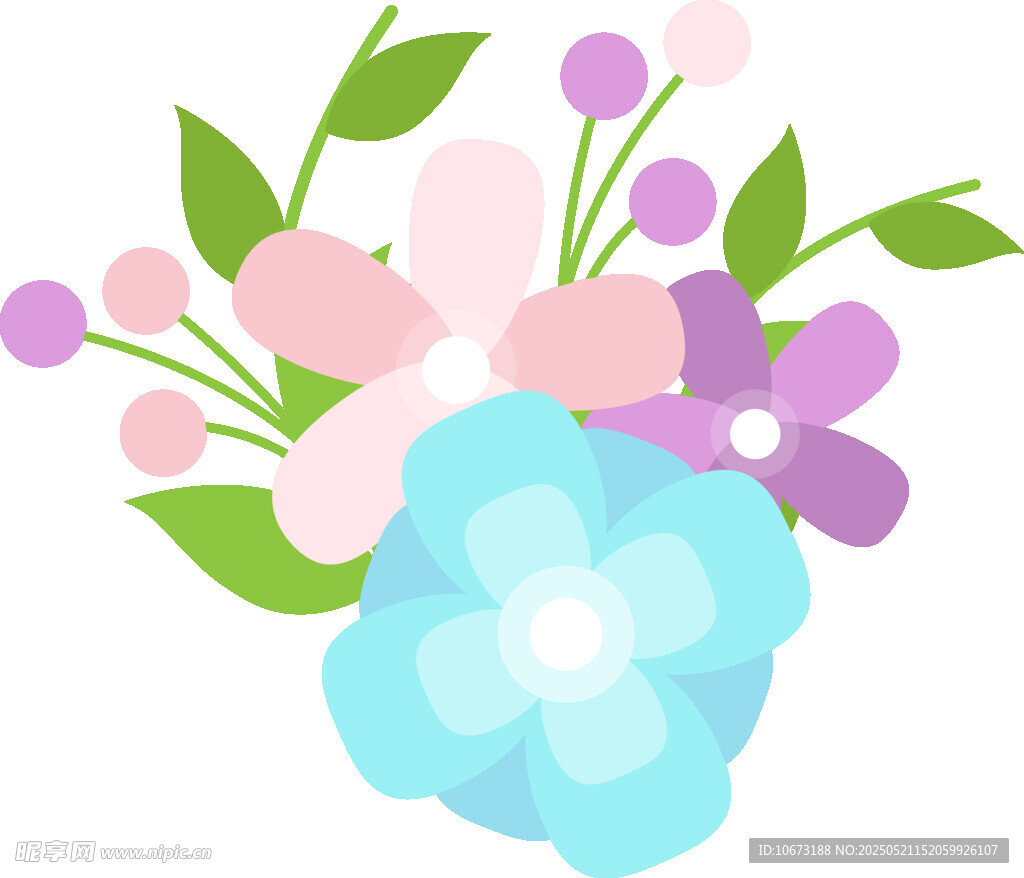 多彩花卉插画