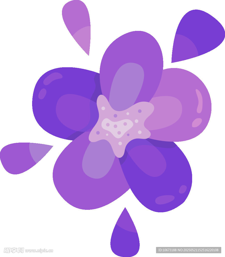 紫色花朵插画
