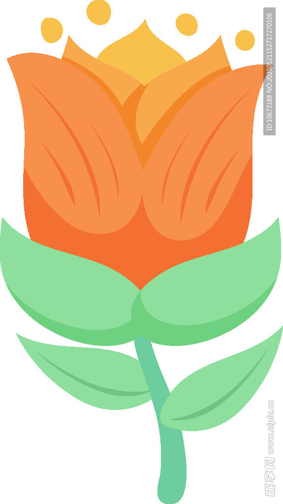 橙色花朵图标