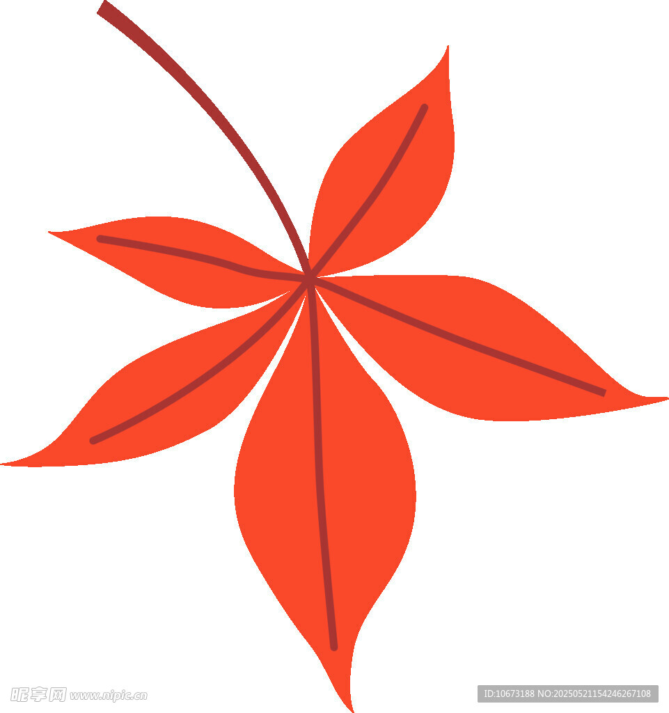 红色五角枫叶图案