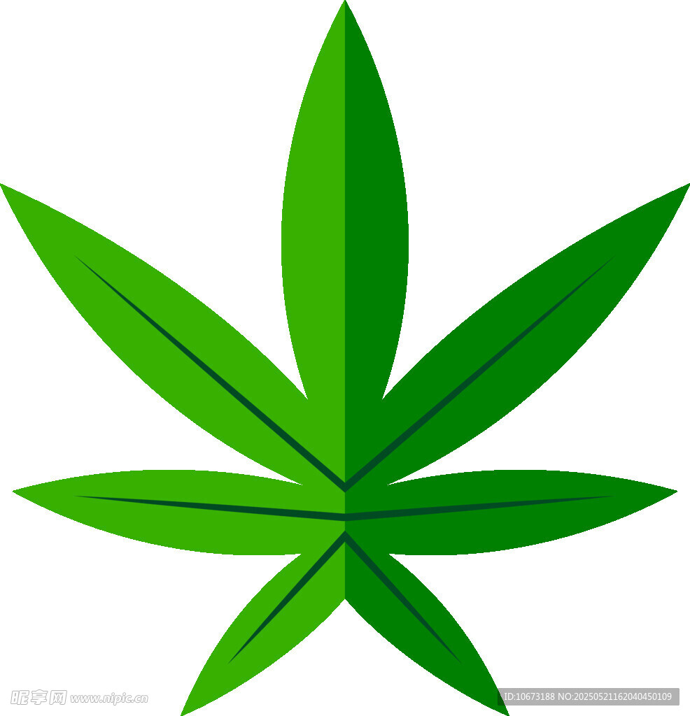 绿色大麻叶图案设计