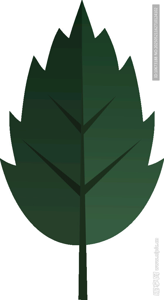 简约绿叶图标