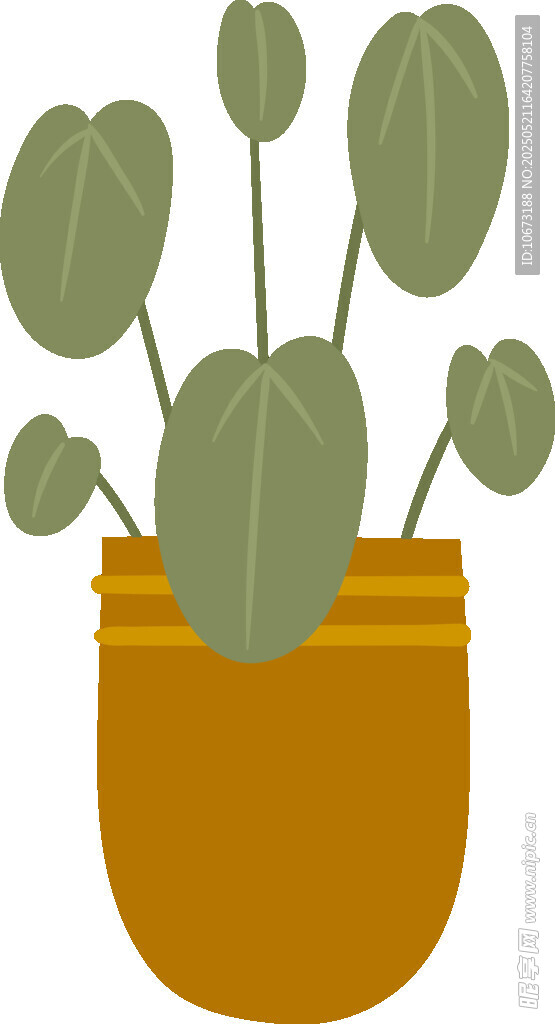 盆栽绿植插画
