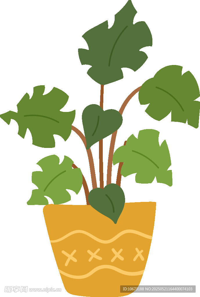 盆栽绿植插画