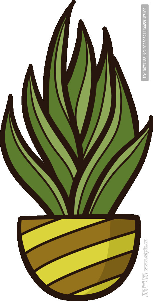 盆栽绿植插画