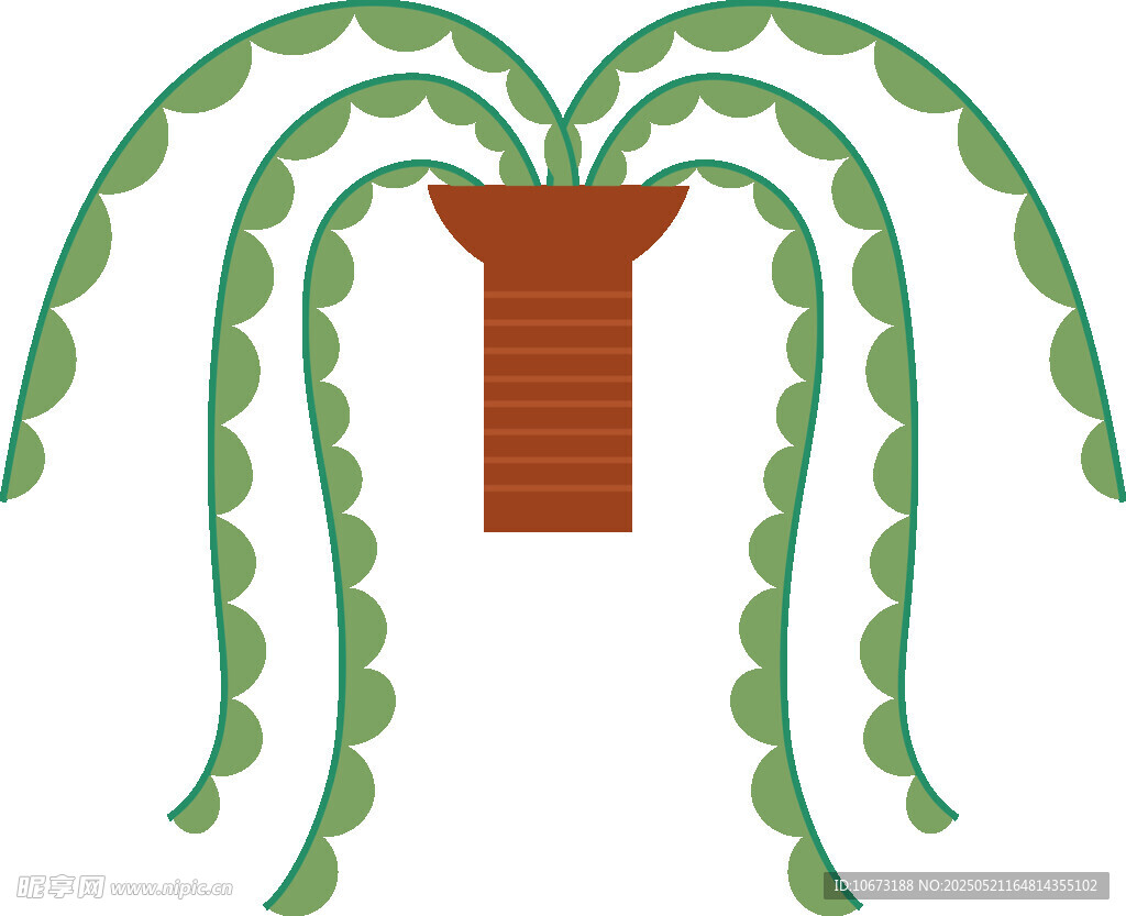 垂吊绿植装饰图案