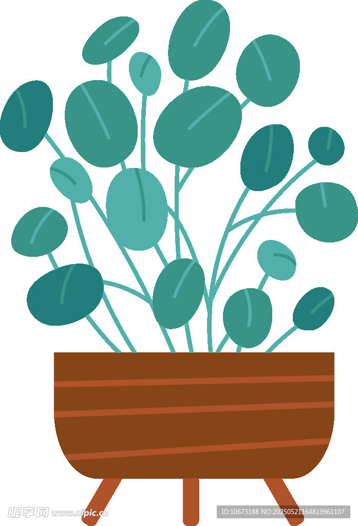 盆栽绿植插画
