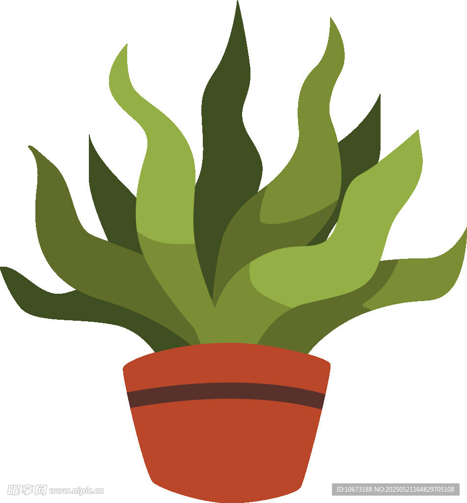 盆栽绿植插画
