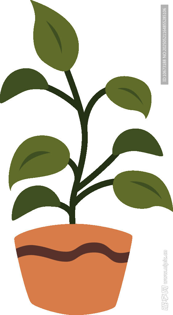 盆栽绿植插画