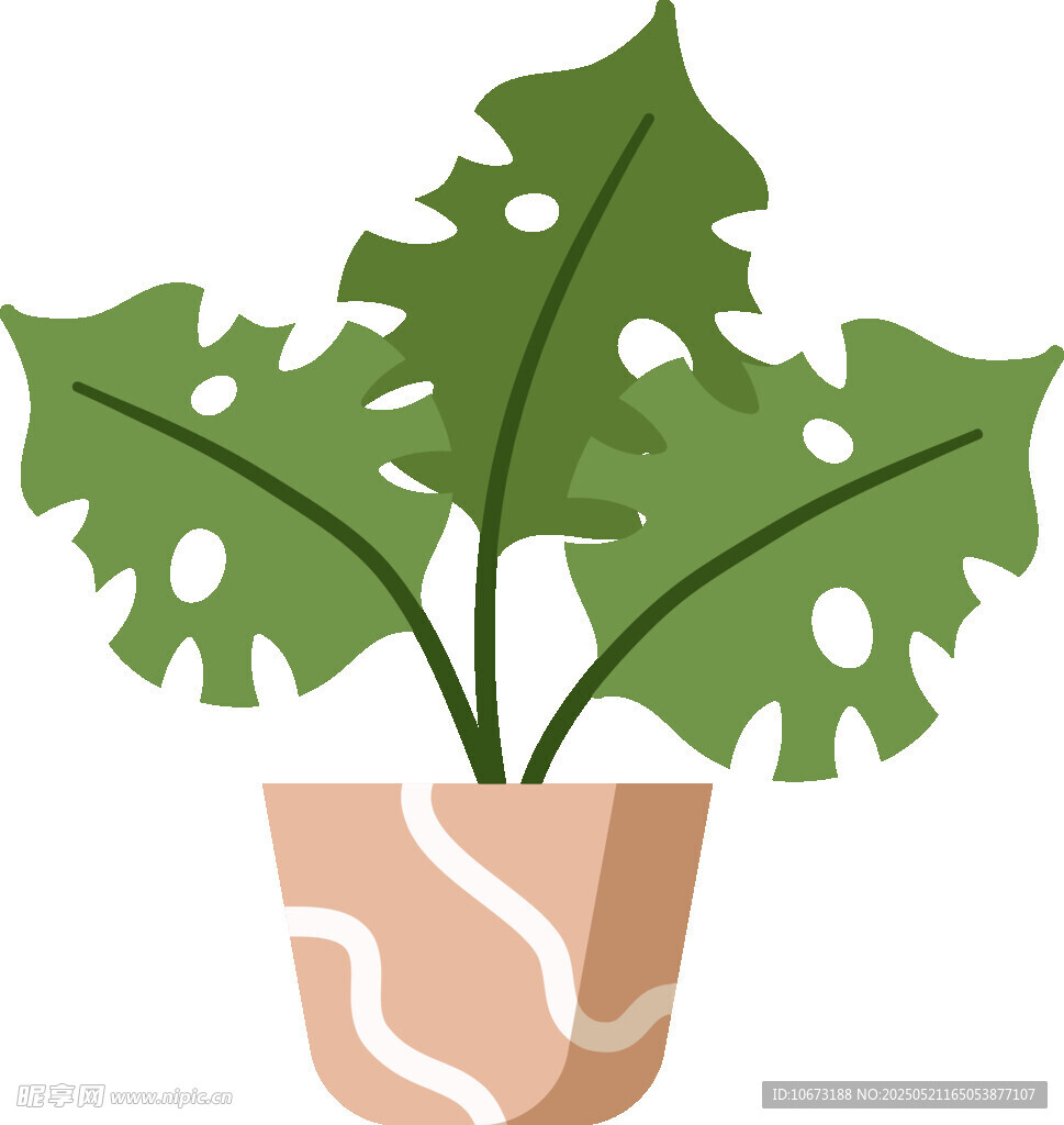 盆栽绿植插画