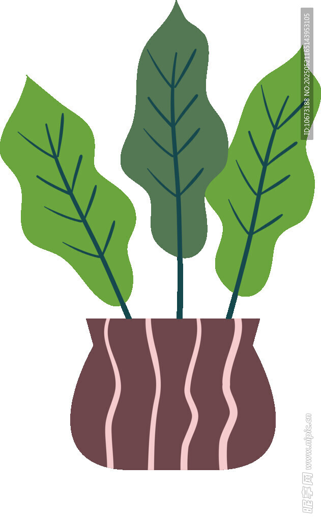 盆栽绿植插画