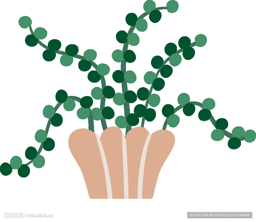 盆栽绿植插画