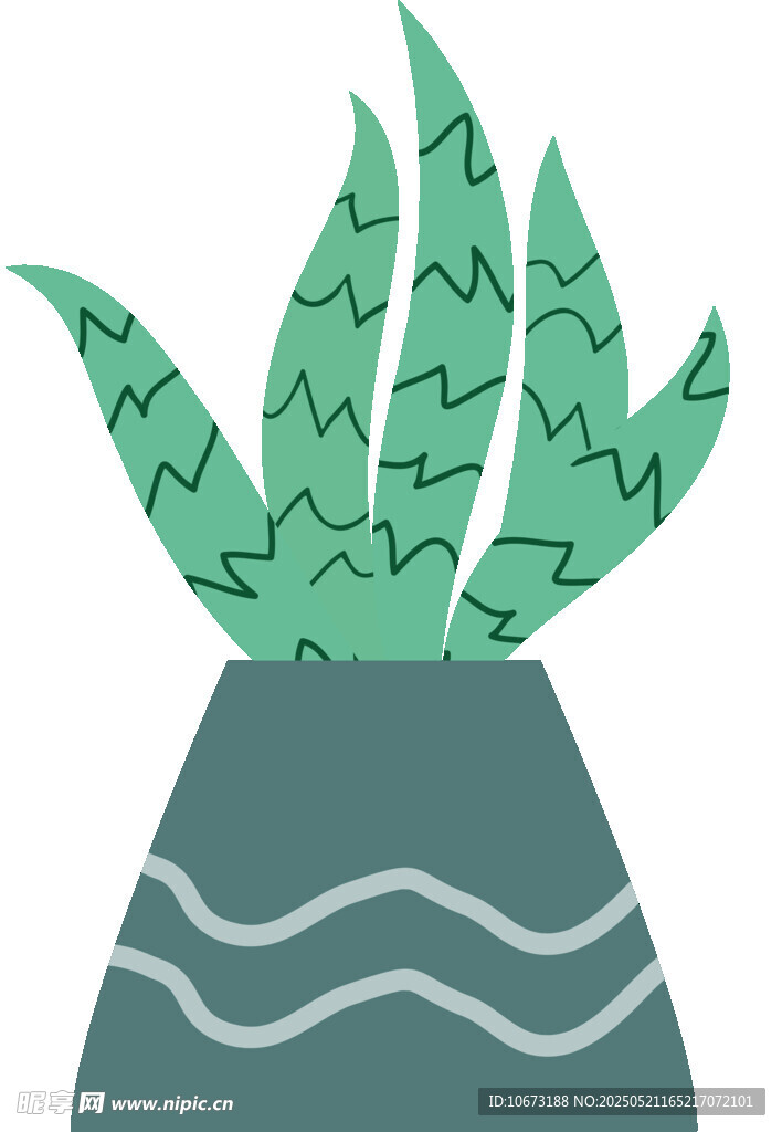 盆栽绿植插画