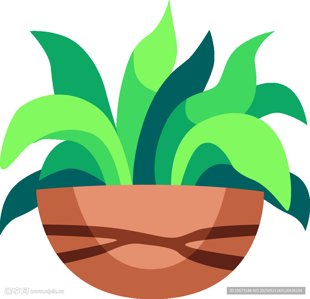 盆栽绿植插画