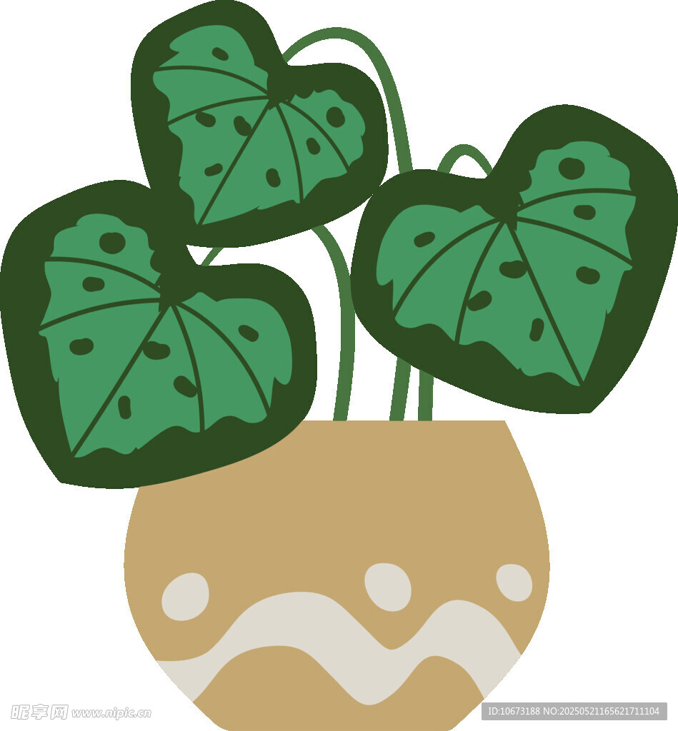 盆栽绿植插画