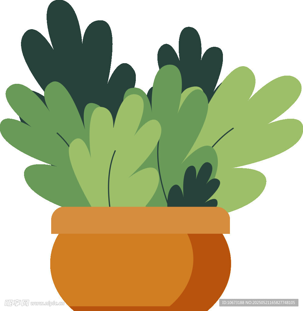 盆栽绿植插画