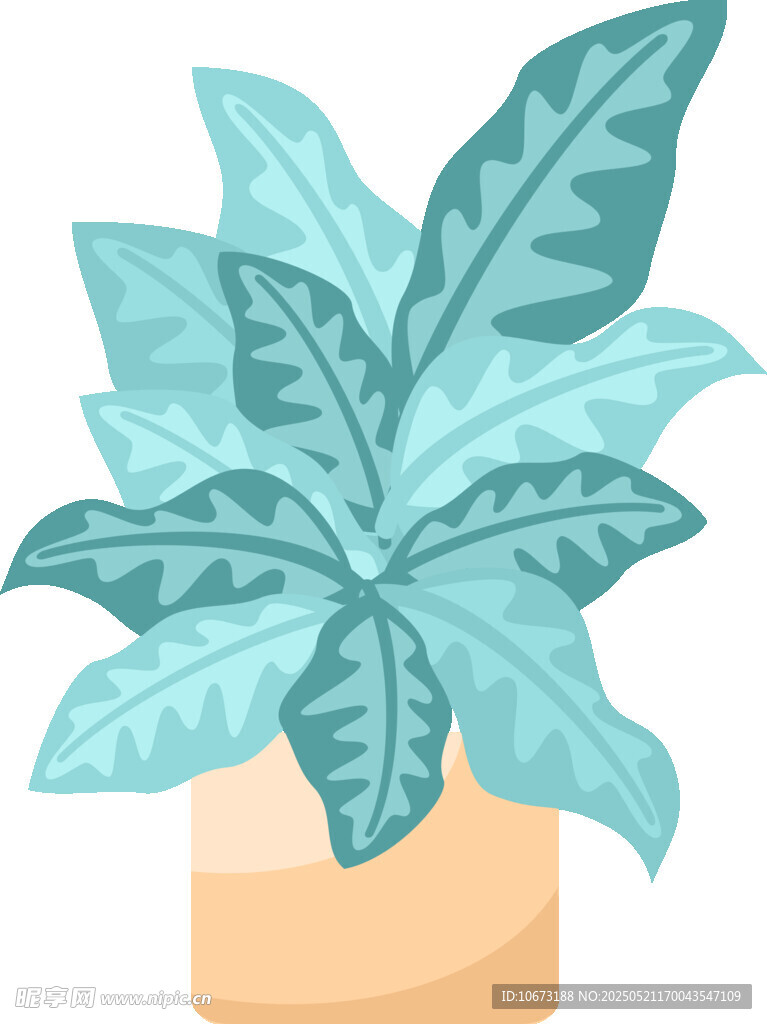 盆栽绿植插画