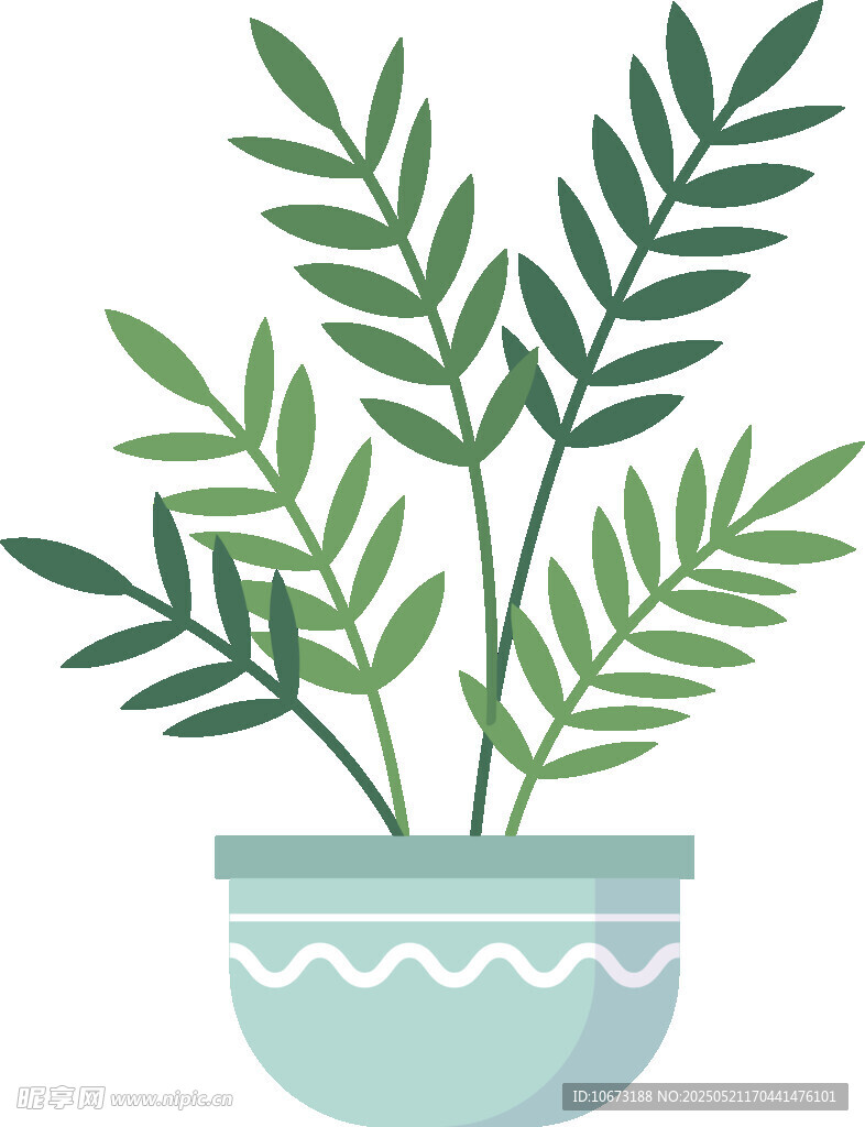 盆栽绿植插画