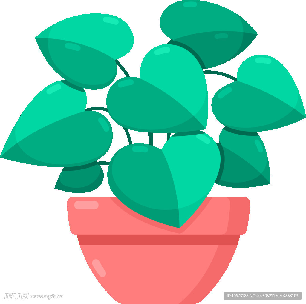 盆栽绿植插画